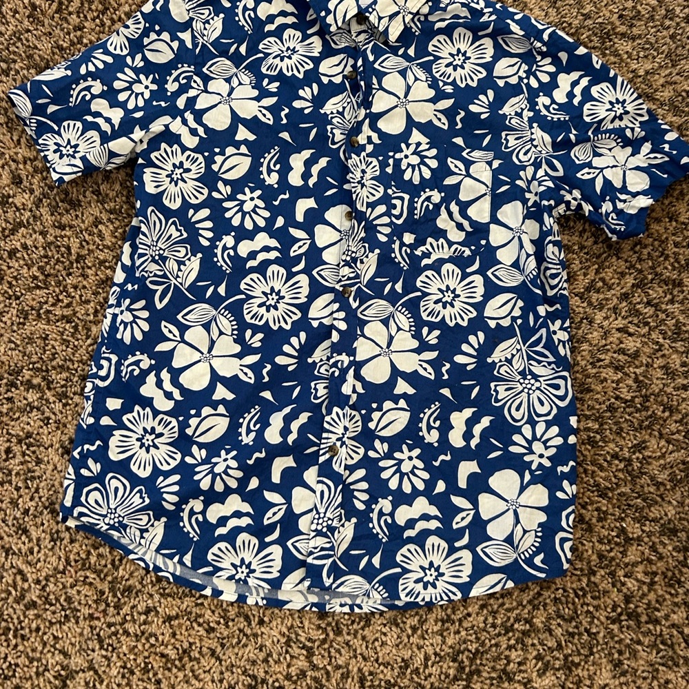Old Navy flowered button down shirt.